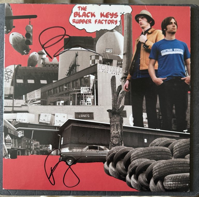 Black Keys Signed Vinyl Rubber Factory Dan Auerbach Patrick Carney Jsa COA