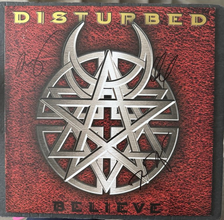 DAVID DRAIMAN SIGNED VINYL BELIEVE DISTURBED +2 AUTOGRAPH JSA COA ALBUM RECORD