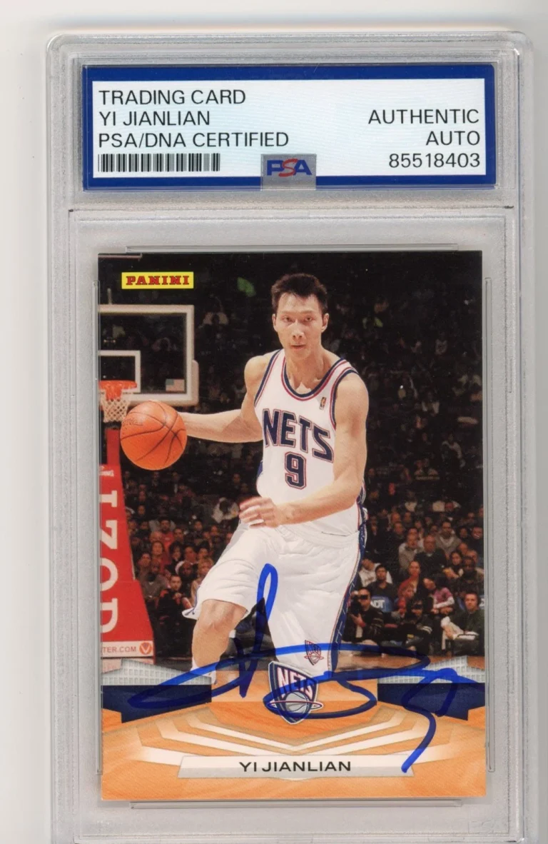 Signed Basketball Card Auto Yi Jianlian 2009-10 Panini #22 Nets China PSA/DNA