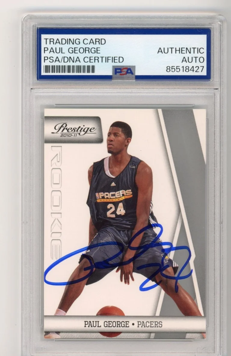 Signed Basketball Card Auto Paul George 2010-11 Panini Prestige #160 RC PSA/DNA