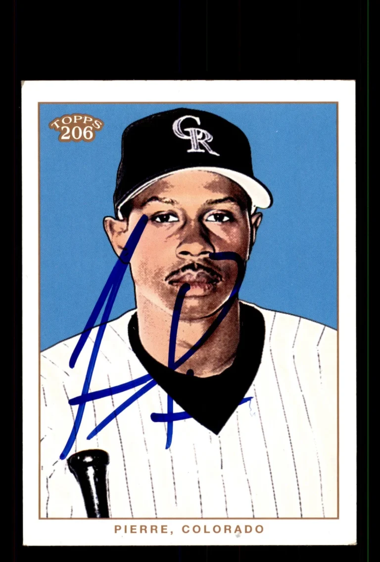 Signed Baseball Card Auto Juan Pierre 2002 Topps 206 #13 Colorado Rockies