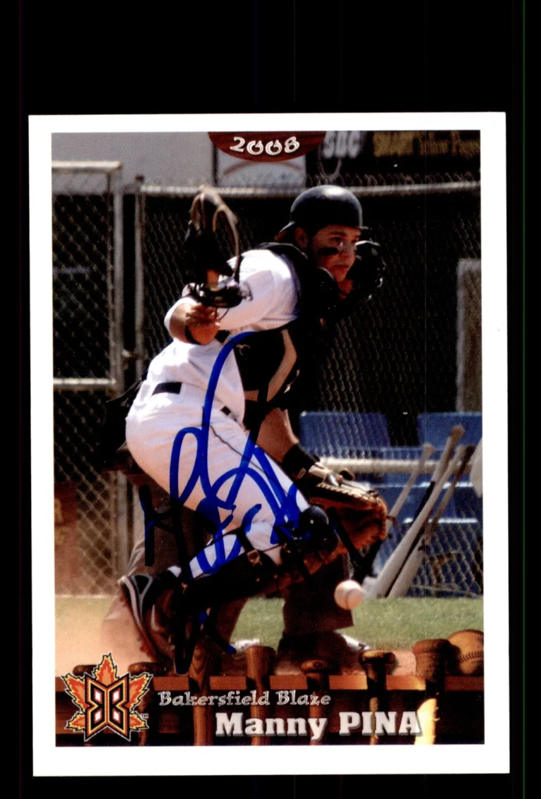 Signed Baseball Card Auto Manny Pina 2008 Grandstand Bakersfield Blaze