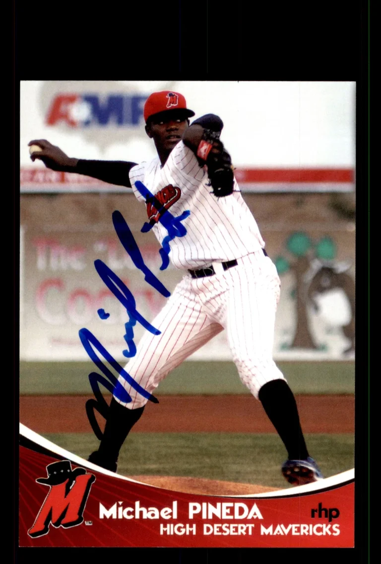 Signed Baseball Card Auto Michael Pineda 2009 High Desert Mavericks