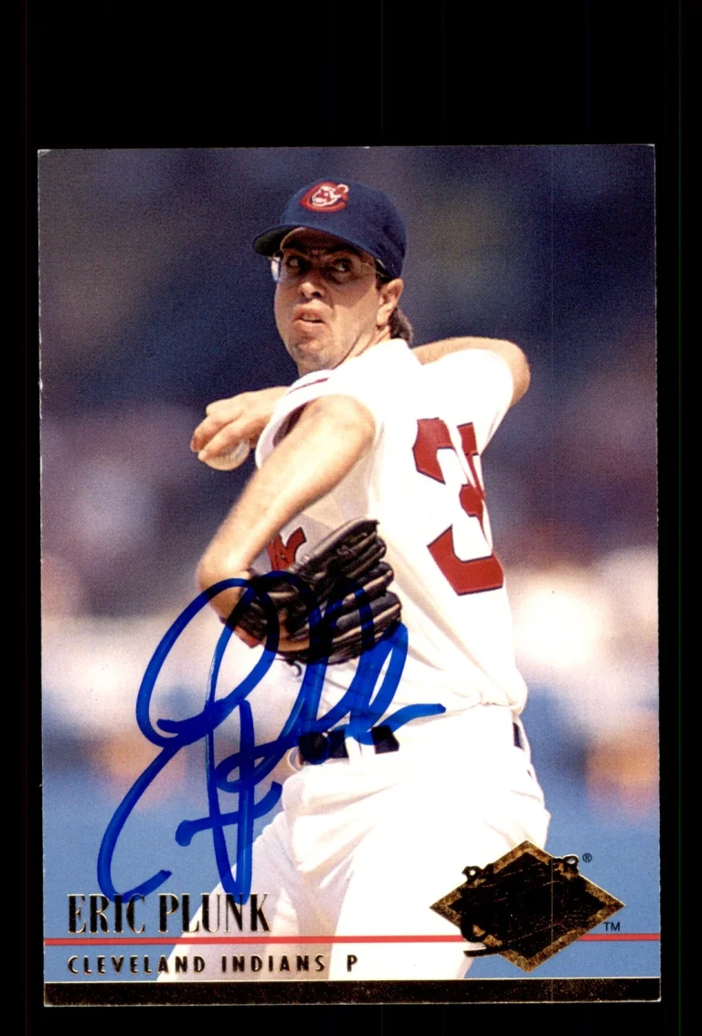 Signed Baseball Card Auto Eric Plunk 1994 Ultra #47 Cleveland Indians