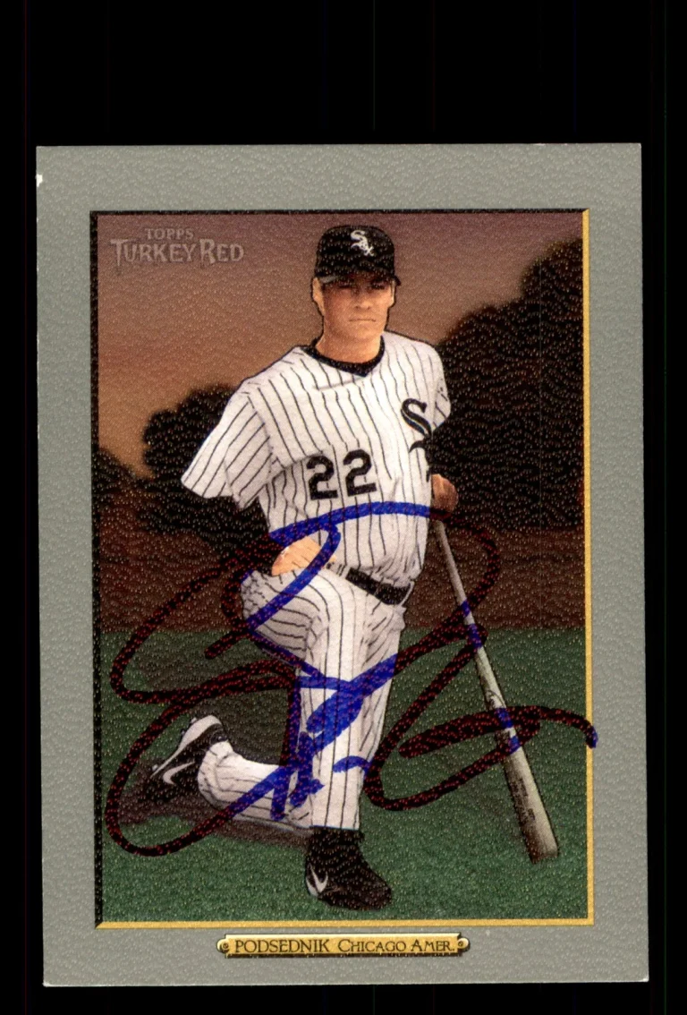 Signed Baseball Card Auto Scott Podsednik 2006 Topps Turkey Red #448 White Sox