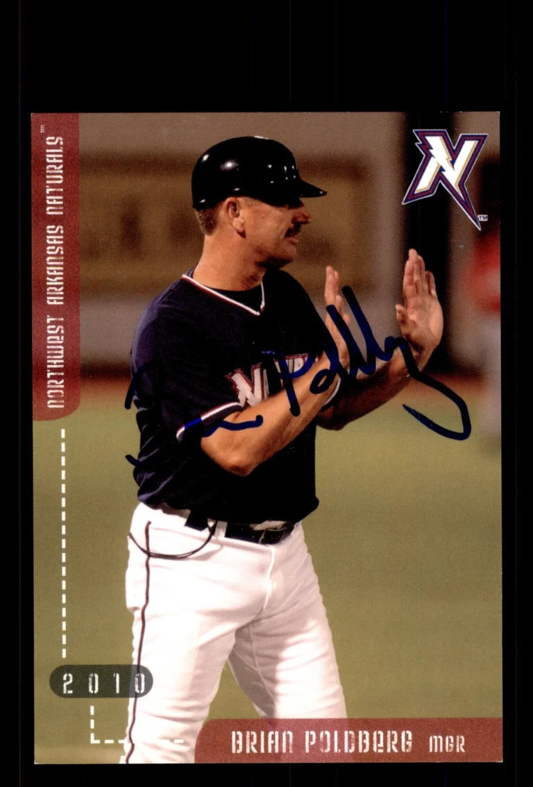 Signed Baseball Card Auto Brian Poldberg 2010 Northwest Arkansas Naturals