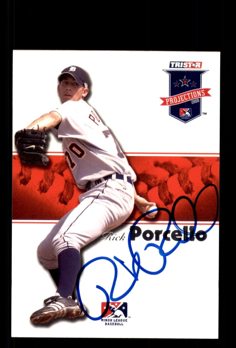 Signed Baseball Card Auto Rick Porcello 2008 TriStar PROjections #39