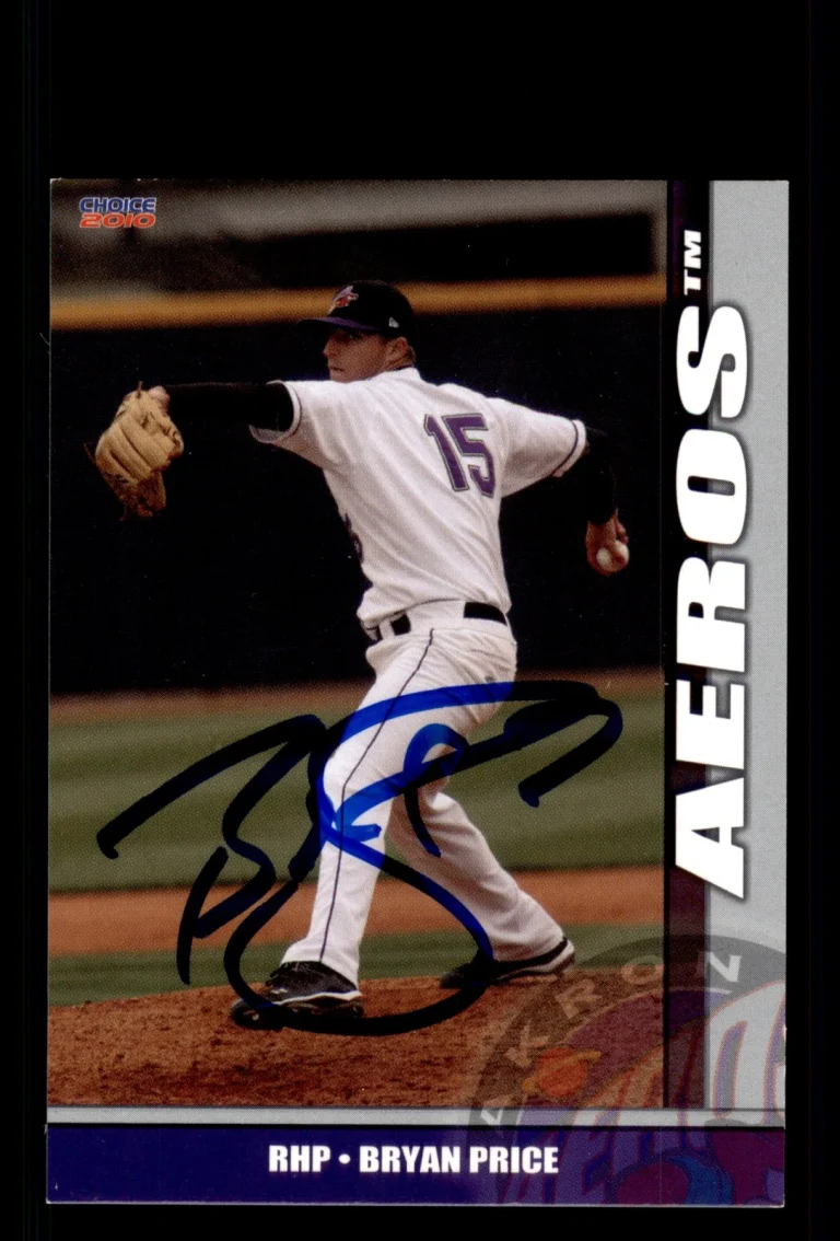 Signed Baseball Card Auto Bryan Price 2010 Choice Akron Aeros #19 Akron Aeros