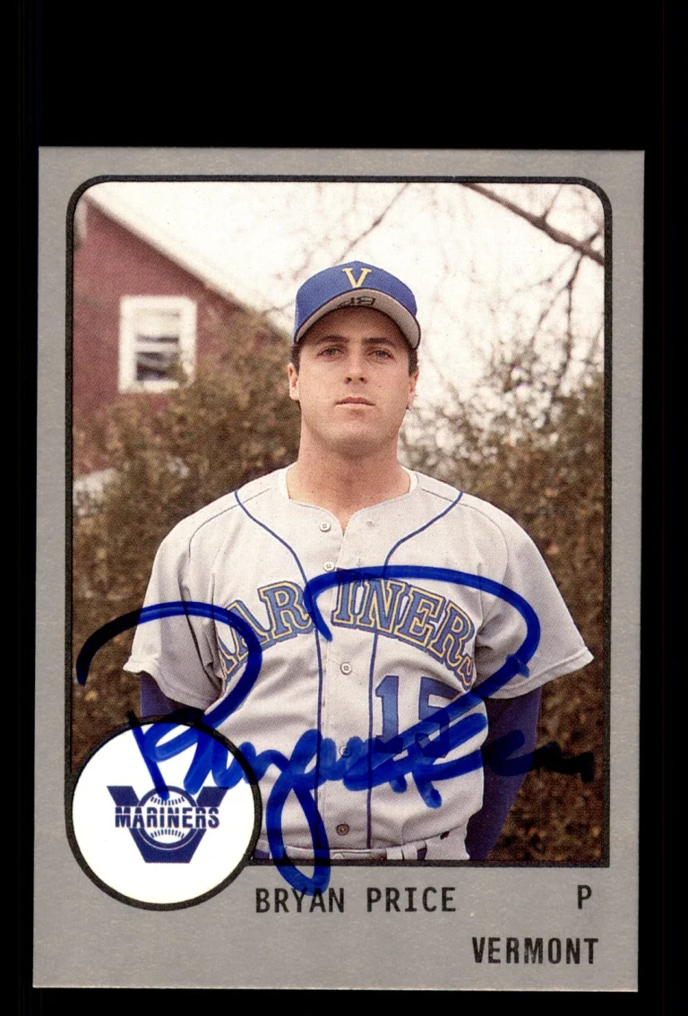 Signed Baseball Card Auto Bryan Price 1988 ProCards #940 Vermont Mariners