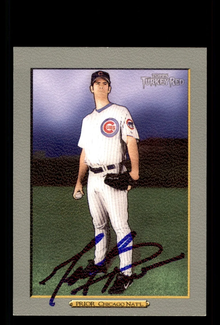 Signed Baseball Card Auto Mark Prior 2006 Topps Turkey Red #509 Chicago Cubs