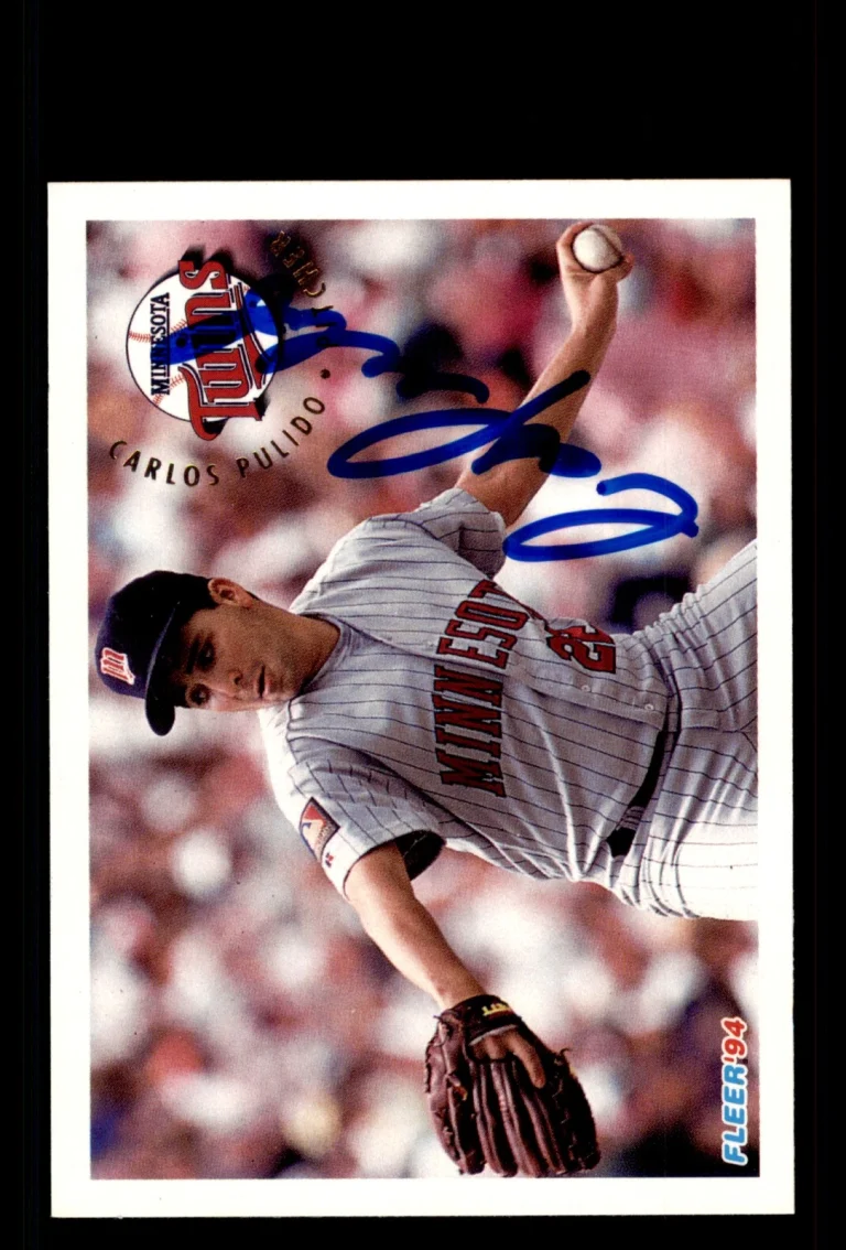 Signed Baseball Card Auto Carlos Pulido 1994 Fleer Update #U64 Minnesota Twins