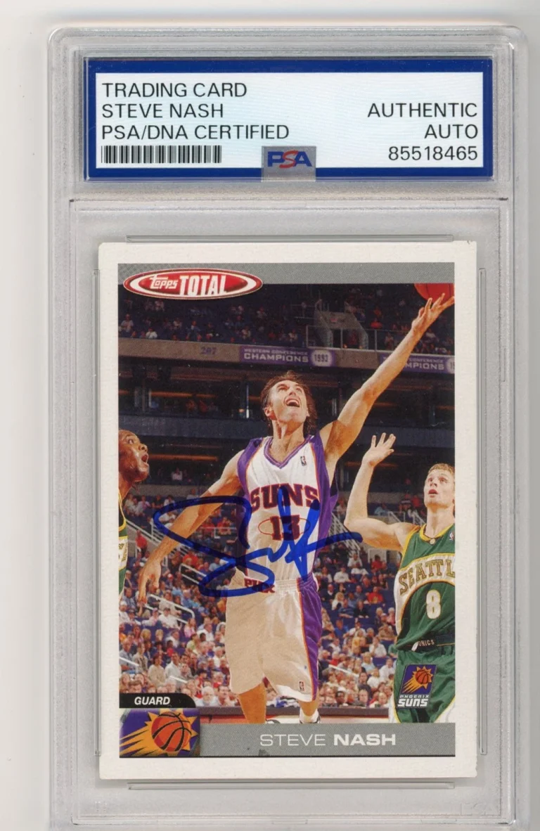 Signed Basketball Card Auto Steve Nash 2004-05 Topps Total #21 Suns PSA/DNA
