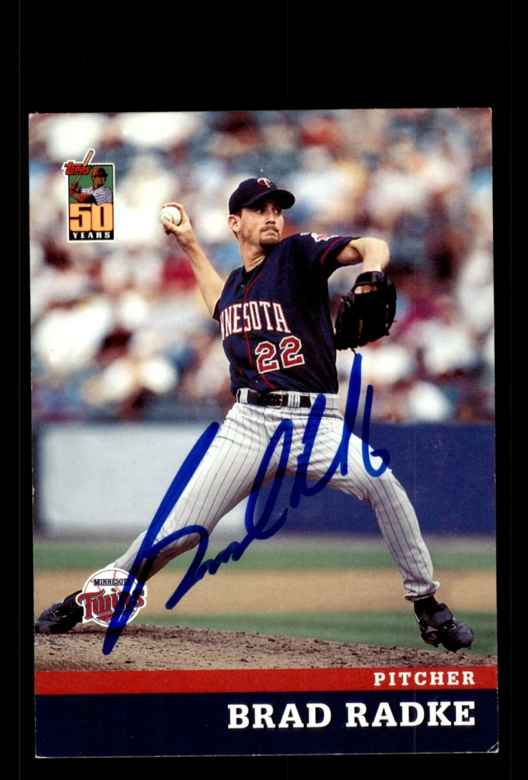 Signed Baseball Card Auto Brad Radke 2001 Topps Post Cereal #14 Minnesota Twins