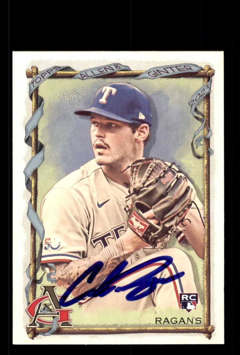 Signed Baseball Card Auto Cole Ragans 2023 Topps Allen & Ginter #14 Rangers