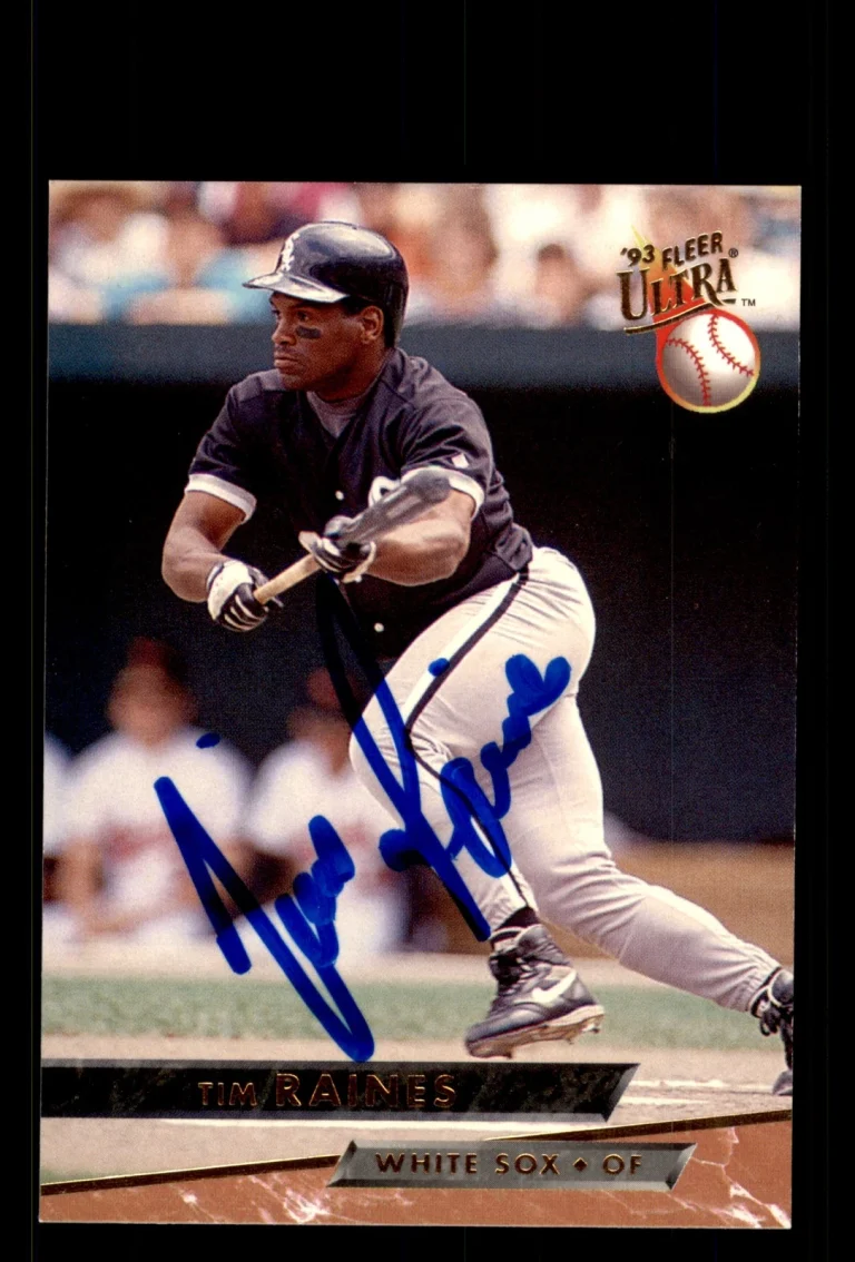 Signed Baseball Card Auto Tim Raines 1993 Ultra #178 Chicago White Sox
