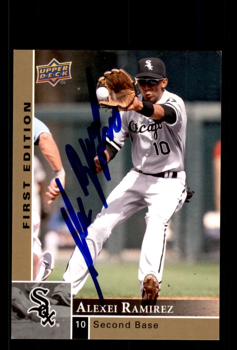 Signed Baseball Card Auto Alexei Ramirez 2009 Upper Deck First Edition #67