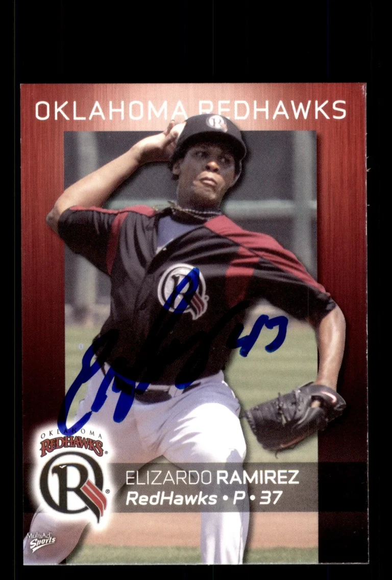 Signed Baseball Card Auto Elizardo Ramirez 2008 MultiAd Oklahoma City RedHawks