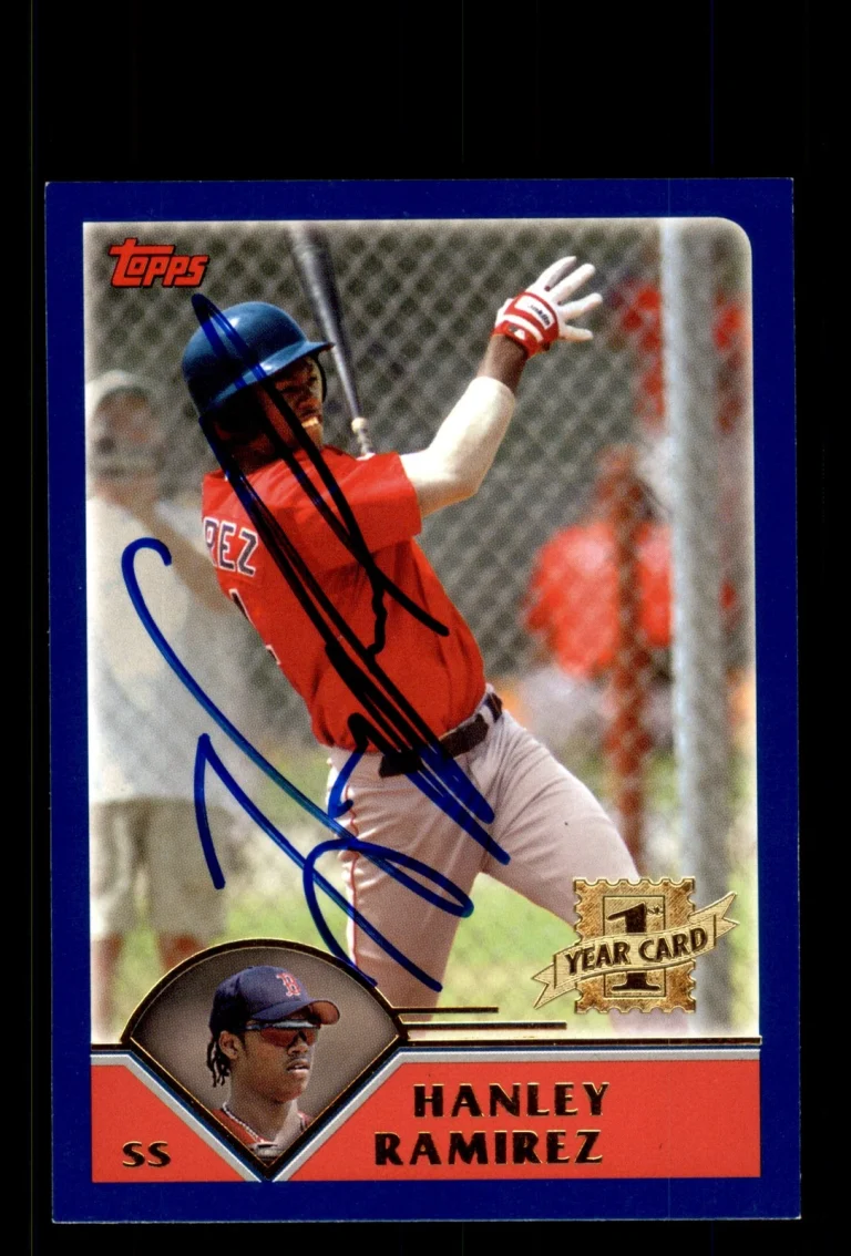 Signed Baseball Card Auto Hanley Ramirez 2003 Topps #T181 Boston Red Sox