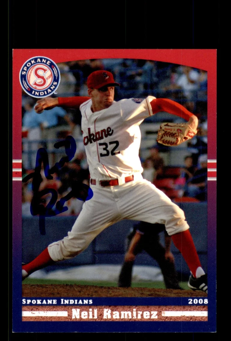 Signed Baseball Card Auto Neil Ramirez 2008 Grandstand Spokane Indians