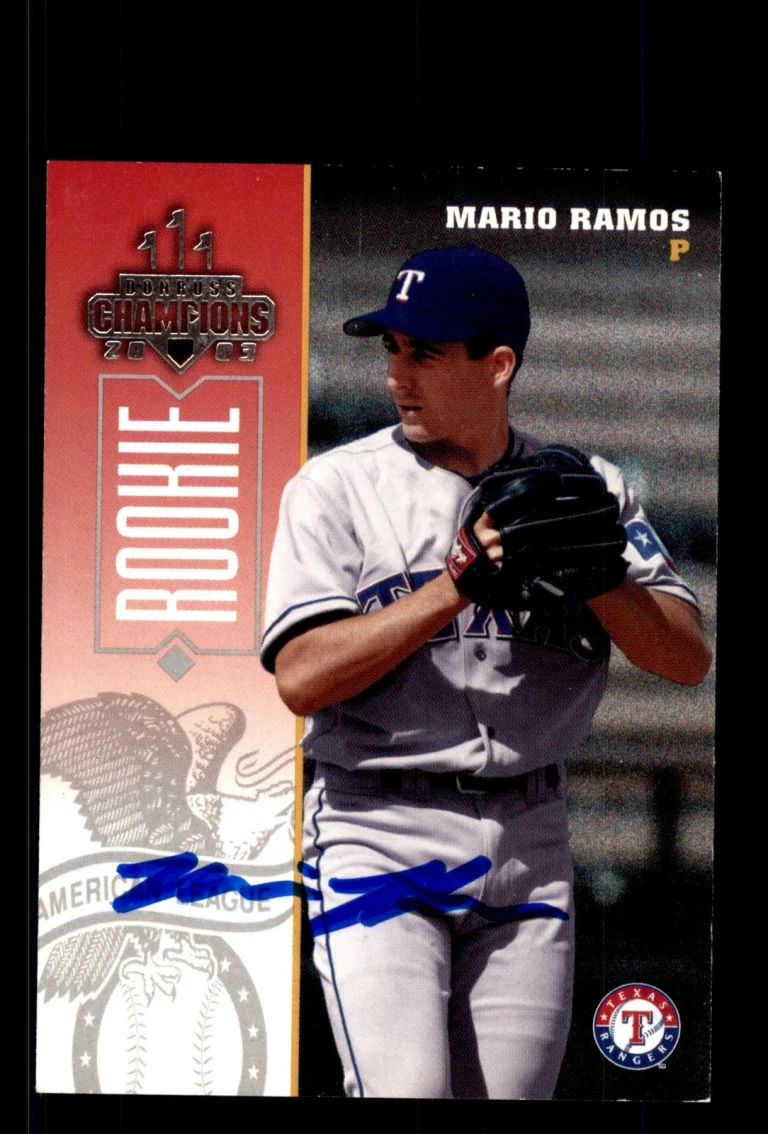 Signed Baseball Card Auto Mario Ramos 2003 Donruss Champions #261 Texas Rangers