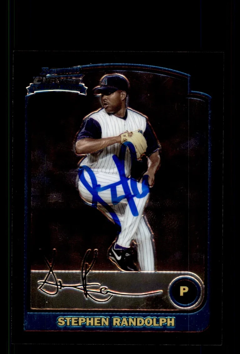 Signed Baseball Card Auto Stephen Randolph 2003 Bowman Chrome #BDP108