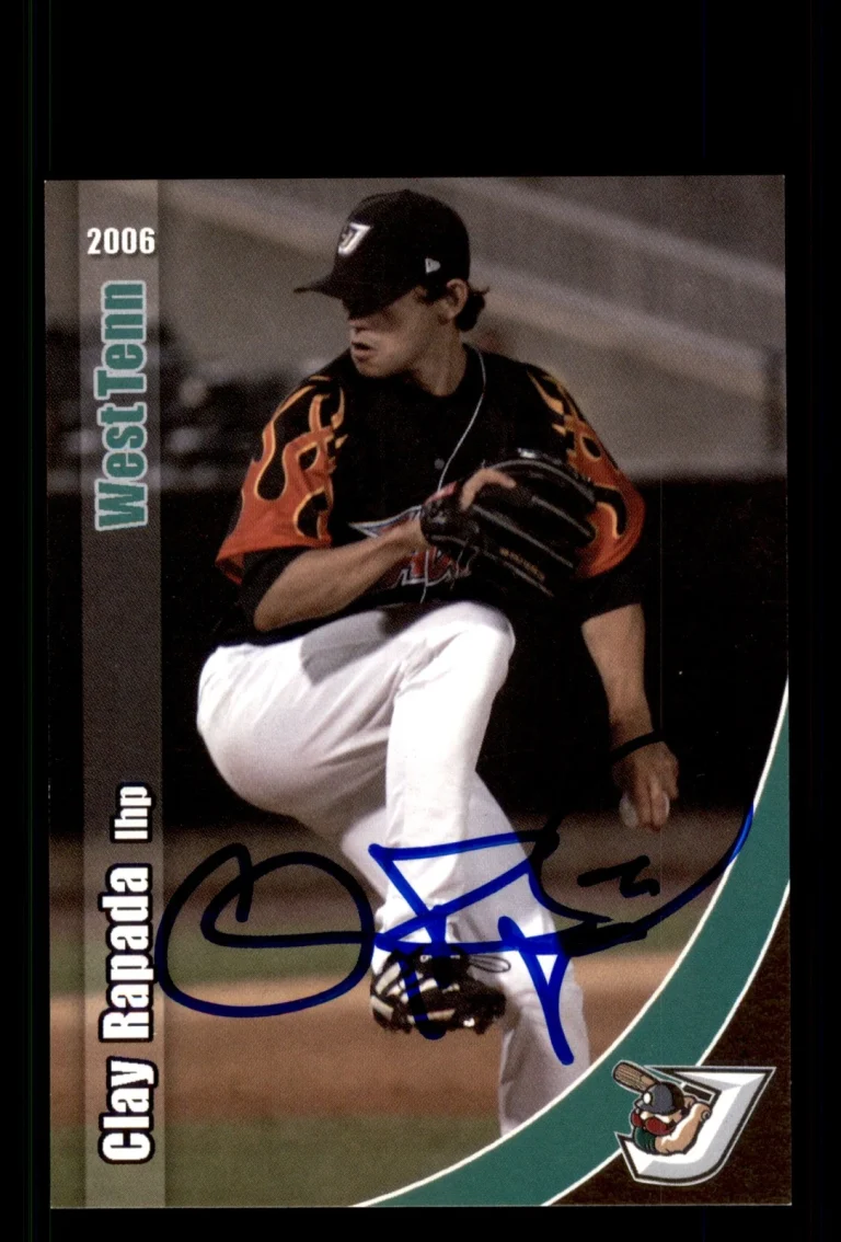 Signed Baseball Card Auto Clay Rapada 2006 Grandstand West Tenn Diamond Jaxx