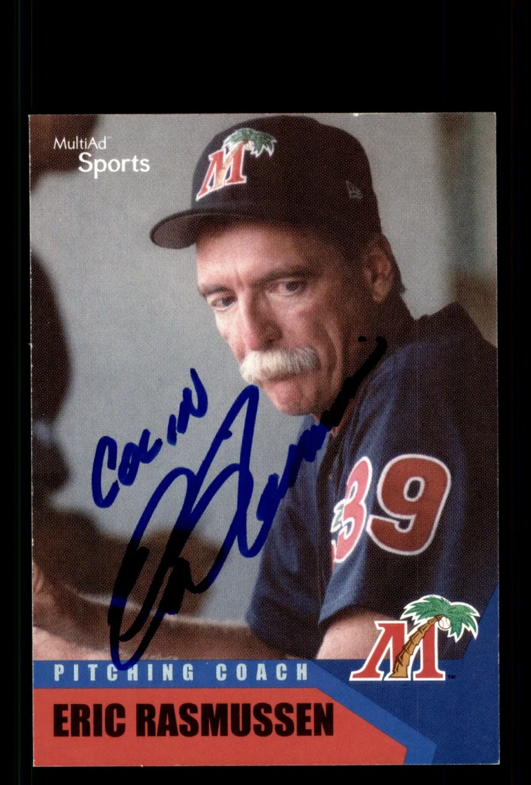 Signed Baseball Card Auto Eric Rasmussen 2002 MultiAd Fort Myers Miracle