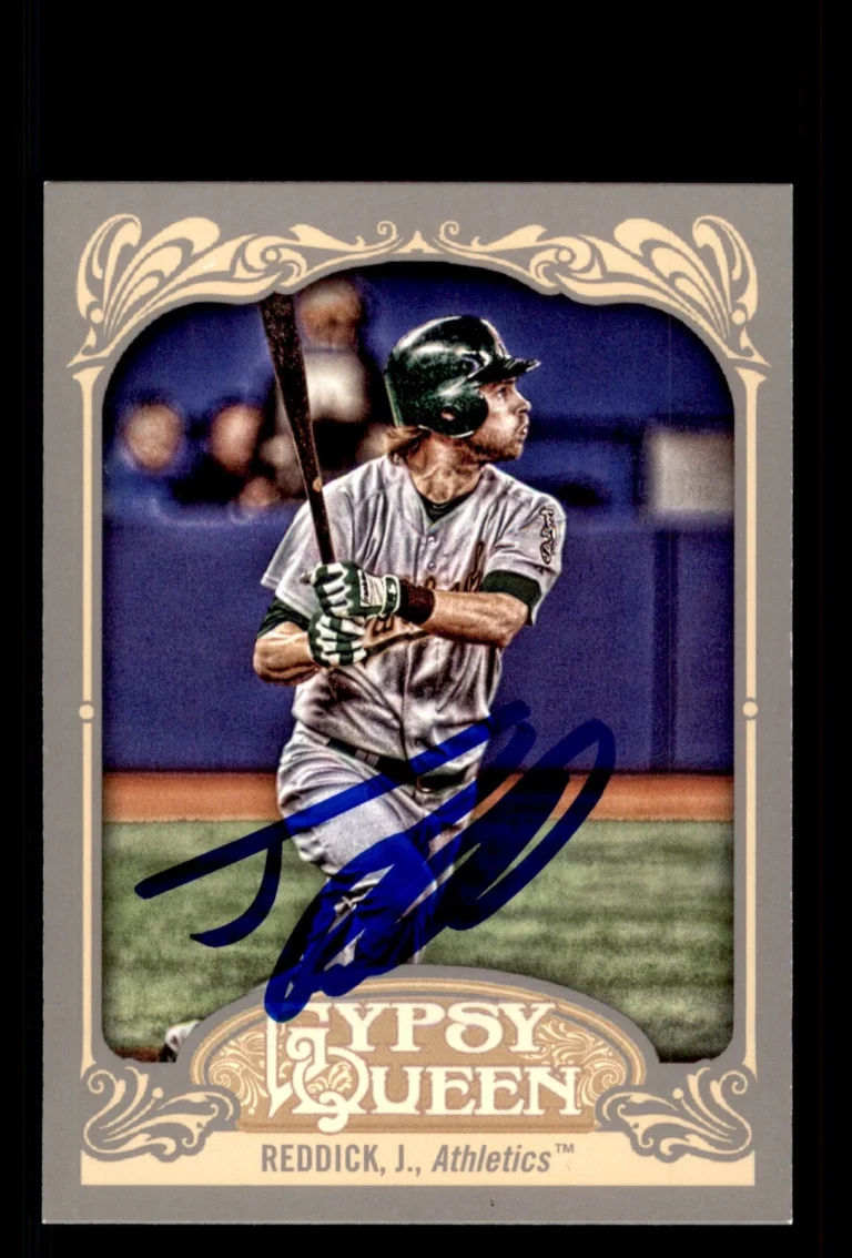 Signed Baseball Card Auto Josh Reddick 2012 Topps Gypsy Queen #116 Oakland A's