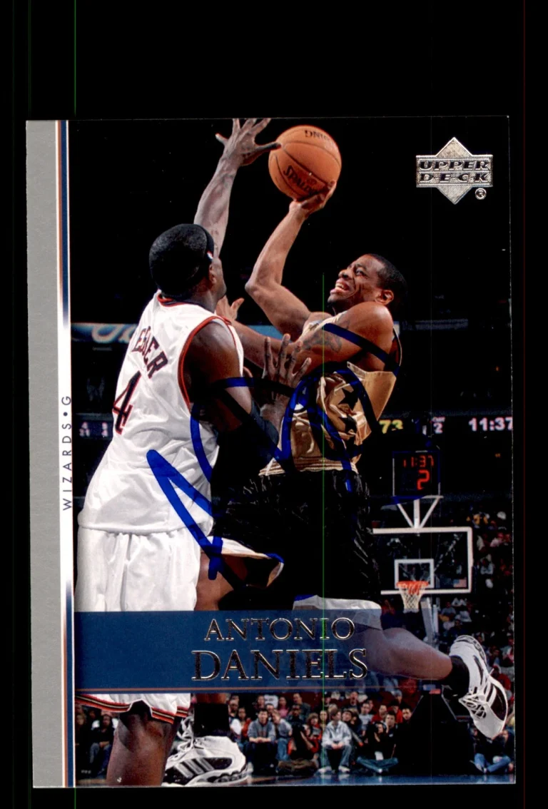 Signed Basketball Card Auto Antonio Daniels 2007-08 Upper Deck #167 Wizards