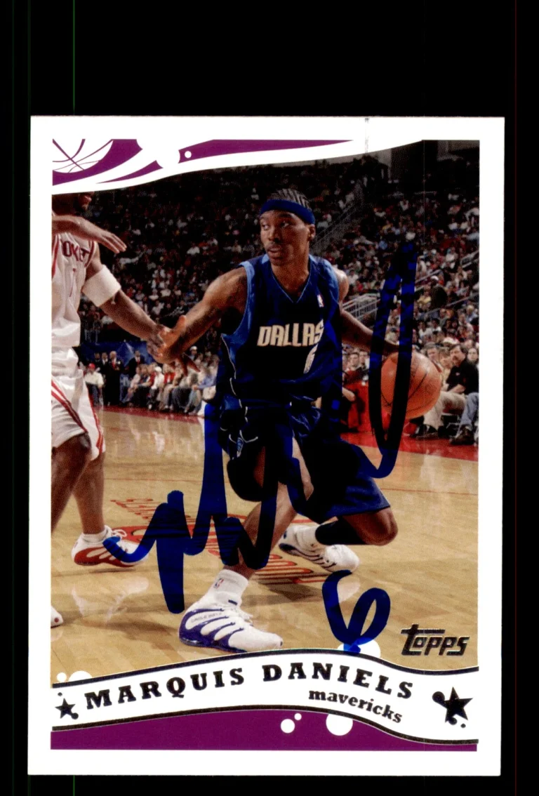 Signed Basketball Card Auto Marquis Daniels 2005-06 Topps #135 Dallas Mavericks