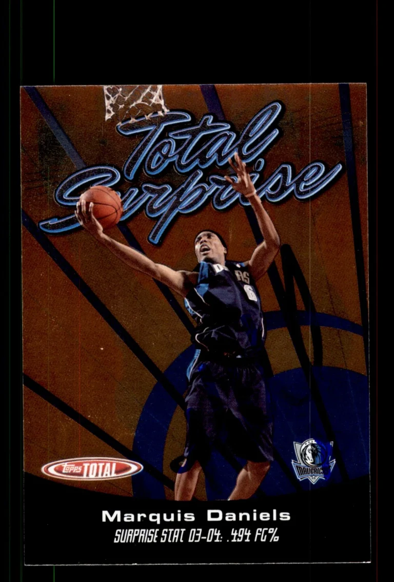 Signed Basketball Card Auto Marquis Daniels 2005-06 Topps Total #TS4 Mavericks
