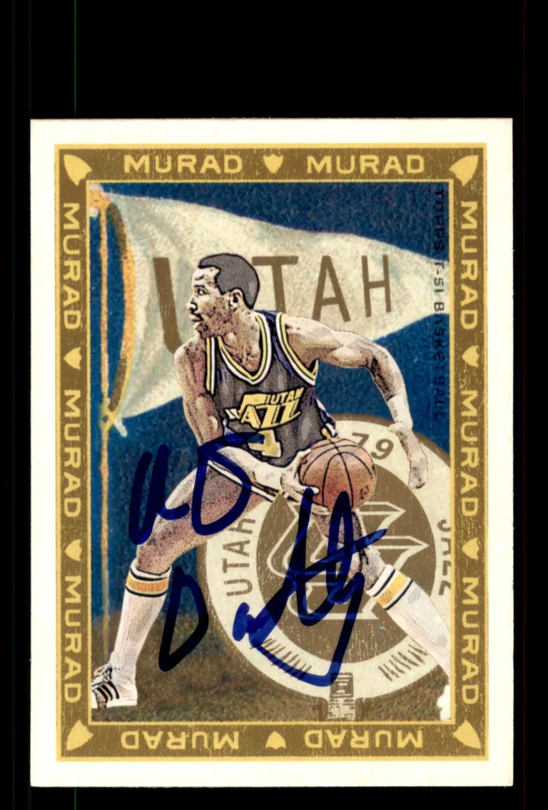 Signed Basketball Card Auto Adrian Dantley 2008-09 Topps T-51 Murad #143 Jazz