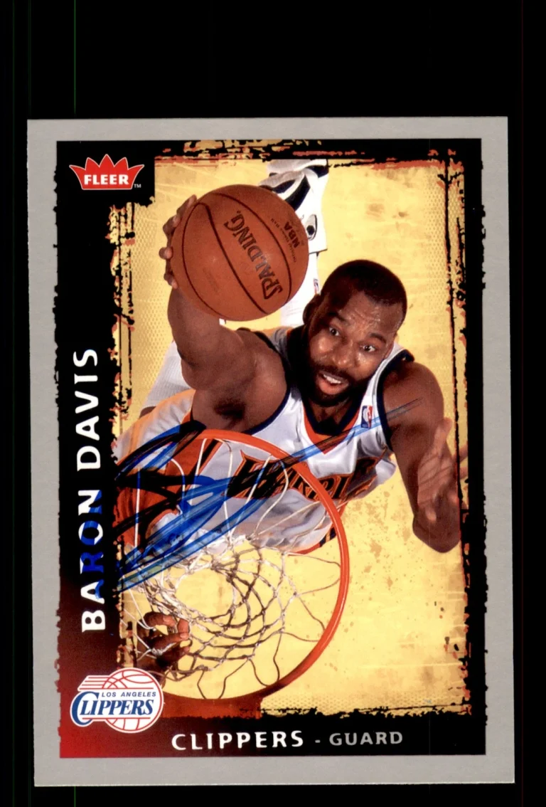 Signed Basketball Card Auto Baron Davis 2008-09 Fleer #176 Los Angeles Clippers