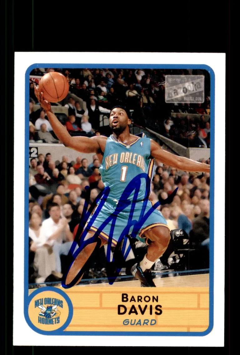 Signed Basketball Card Auto Baron Davis 2003-04 Bazooka #130 New Orleans Hornets