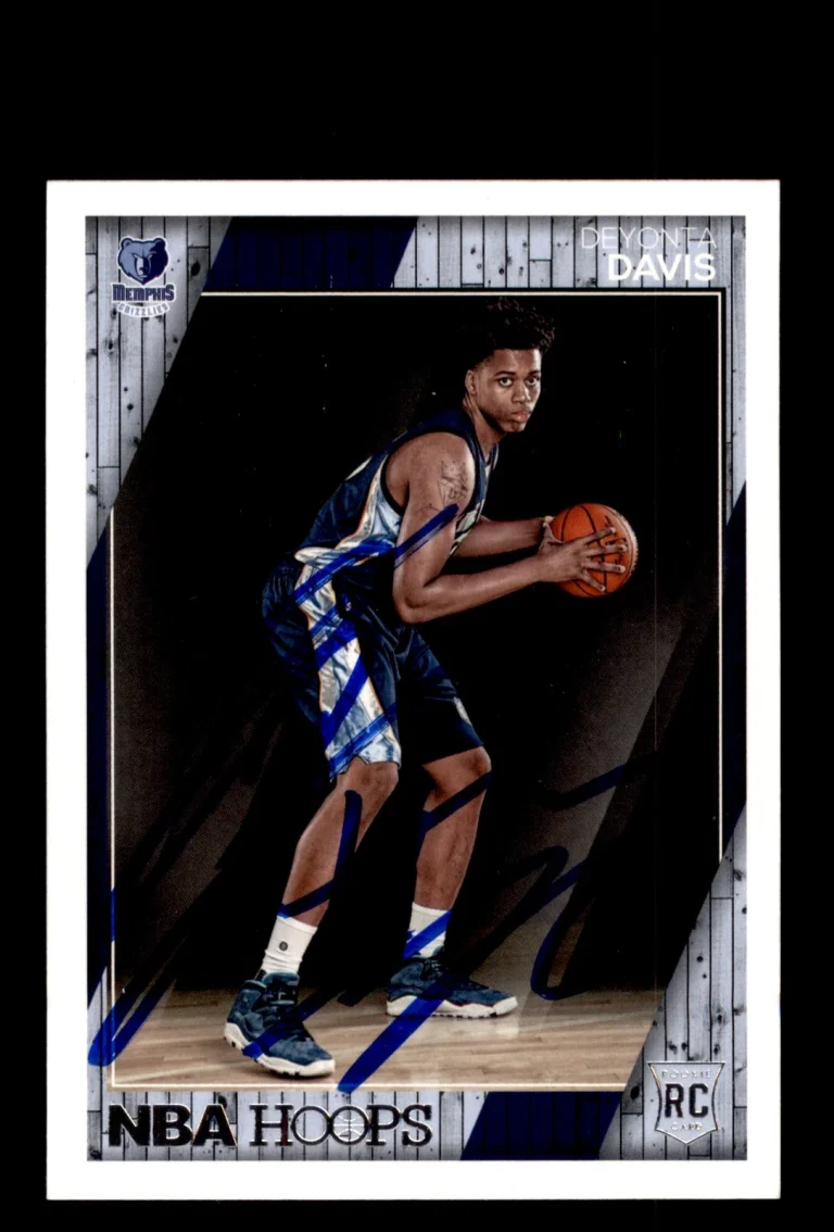 Signed Basketball Card Auto Deyonta Davis 2016-17 Hoops #287 Memphis Grizzlies