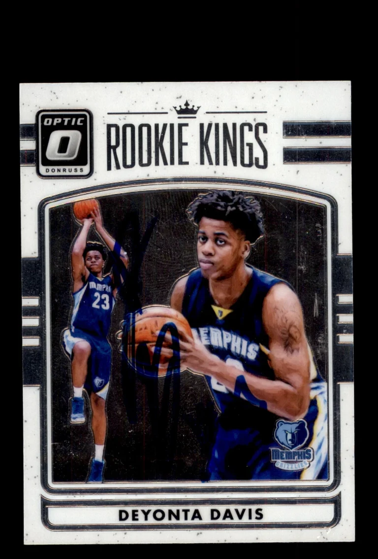 Signed Basketball Card Auto Deyonta Davis 2016-17 Donruss Optic #27 Grizzlies