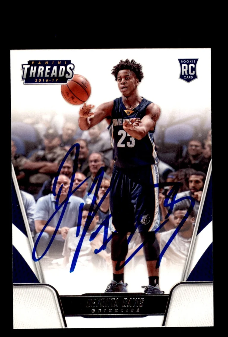Signed Basketball Card Auto Deyonta Davis 2016-17 Panini Threads #165 Grizzlies
