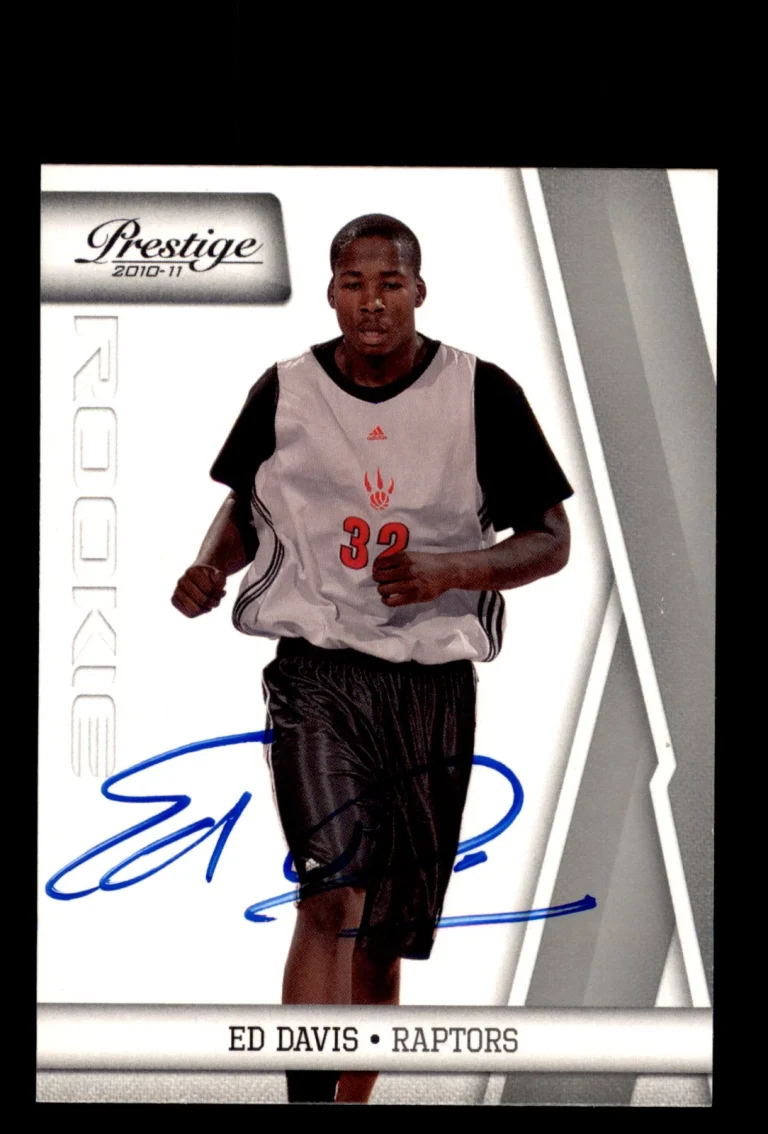 Signed Basketball Card Auto Ed Davis 2010-11 Panini Prestige #223 Raptors