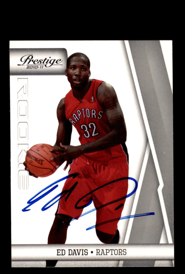 Signed Basketball Card Auto Ed Davis 2010-11 Panini Prestige #163 Raptors