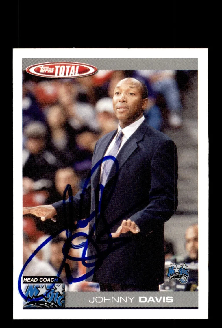 Signed Basketball Card Auto Johnny Davis 2004-05 Topps Total #401 Orlando Magic