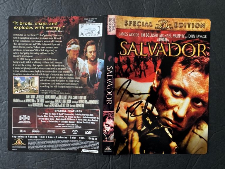 JIM BELUSHI SIGNED SALVADOR DVD MOVIE AUTOGRAPH JSA COA ACTOR