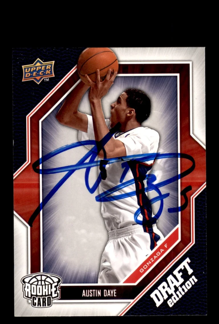 Signed Basketball Card Auto Austin Daye 2009-10 Upper Deck Draft Ed. #9 Gonzaga