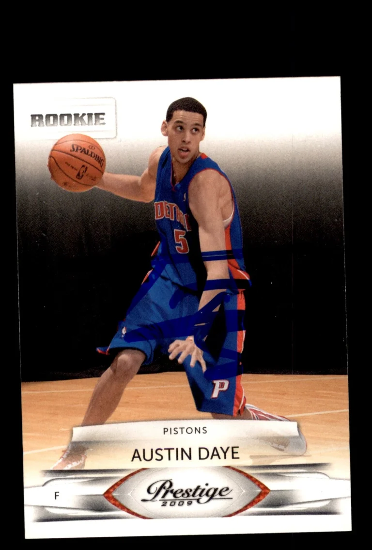 Signed Basketball Card Auto Austin Daye 2009-10 Panini Prestige #215 Pistons