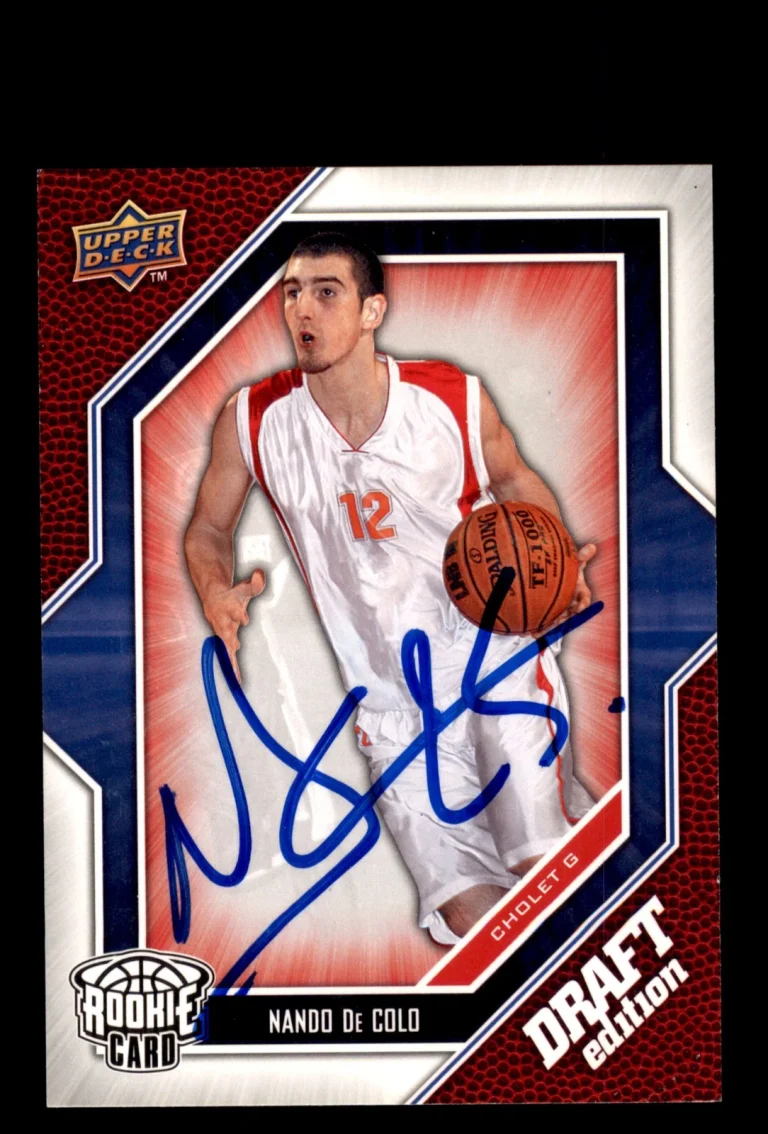 Signed Basketball Card Auto Nando De Colo 2009-10 Upper Deck Draft Ed. #65