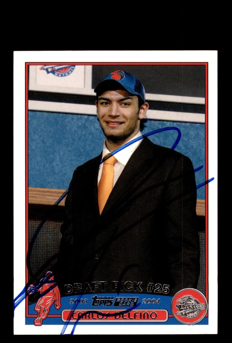 Signed Basketball Card Auto Carlos Delfino 2003-04 Topps #245 Detroit Pistons