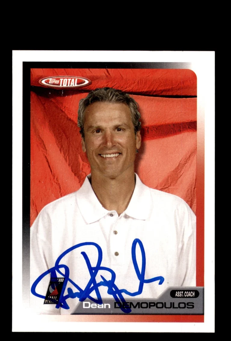 Signed Basketball Card Auto Dean Demopoulos 2005-06 Topps Total #408