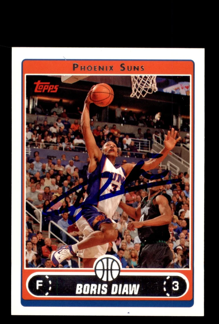 Signed Basketball Card Auto Boris Diaw 2006-07 Topps #159 Phoenix Suns