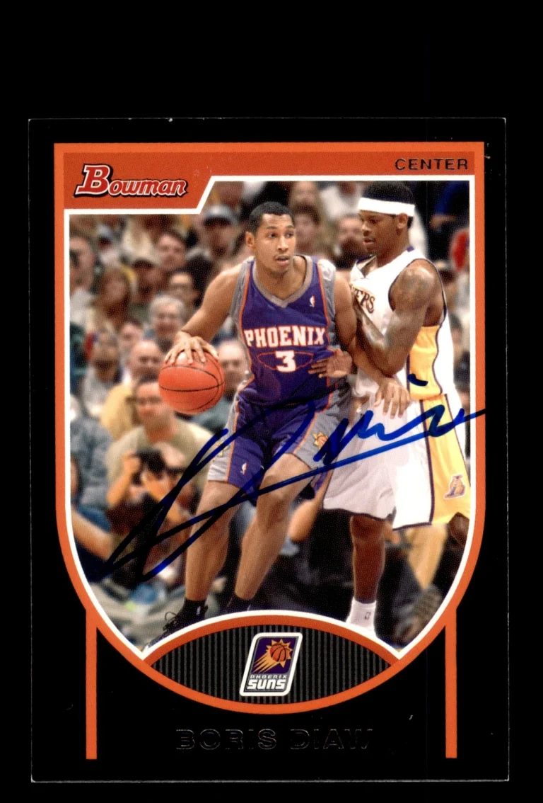 Signed Basketball Card Auto Boris Diaw 2007-08 Bowman #78 Phoenix Suns