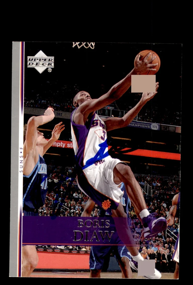 Signed Basketball Card Auto Boris Diaw 2007-08 Upper Deck #49 Phoenix Suns