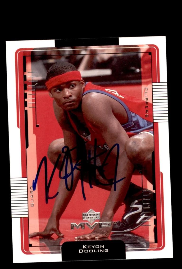 Signed Basketball Card Auto Keyon Dooling 2001-02 Upper Deck MVP #75 Clippers